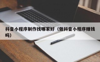 林州抖音小程序制作找哪家好（做抖音小程序赚钱吗）